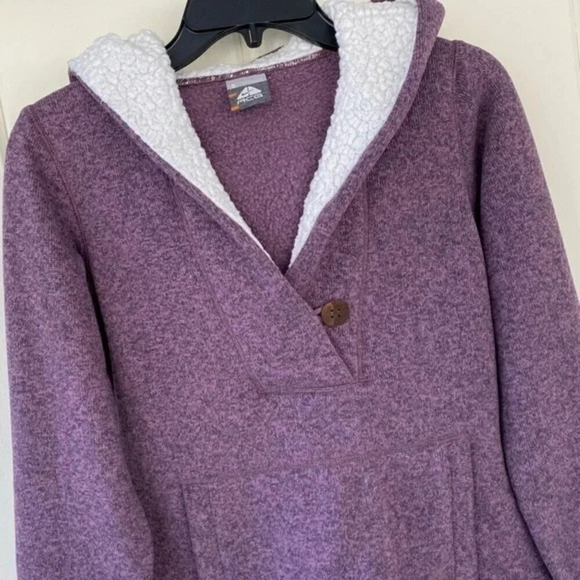 Nike ACG, Sherpa Hooded V-neck Sweatshirt, Purple - Picture 3 of 7